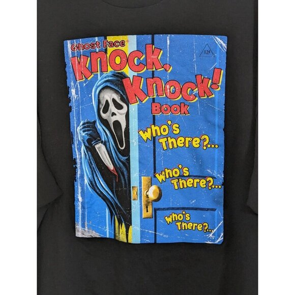 Ghostface Ghost Face Mens 2XL XXL Black Graphic T Shirt Tee Halloween Scream - Picture 3 of 6